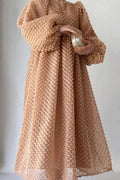 Elegant Solid Patchwork O Neck A Line Dresses(5 Colors)