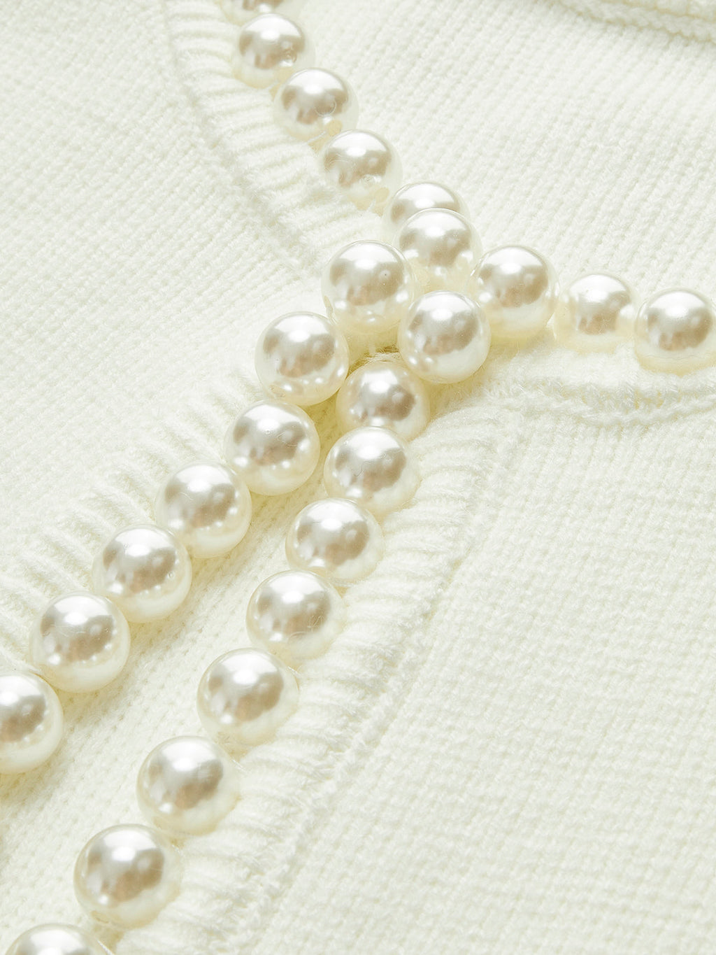 Pearl Trim  Knit Cardigan