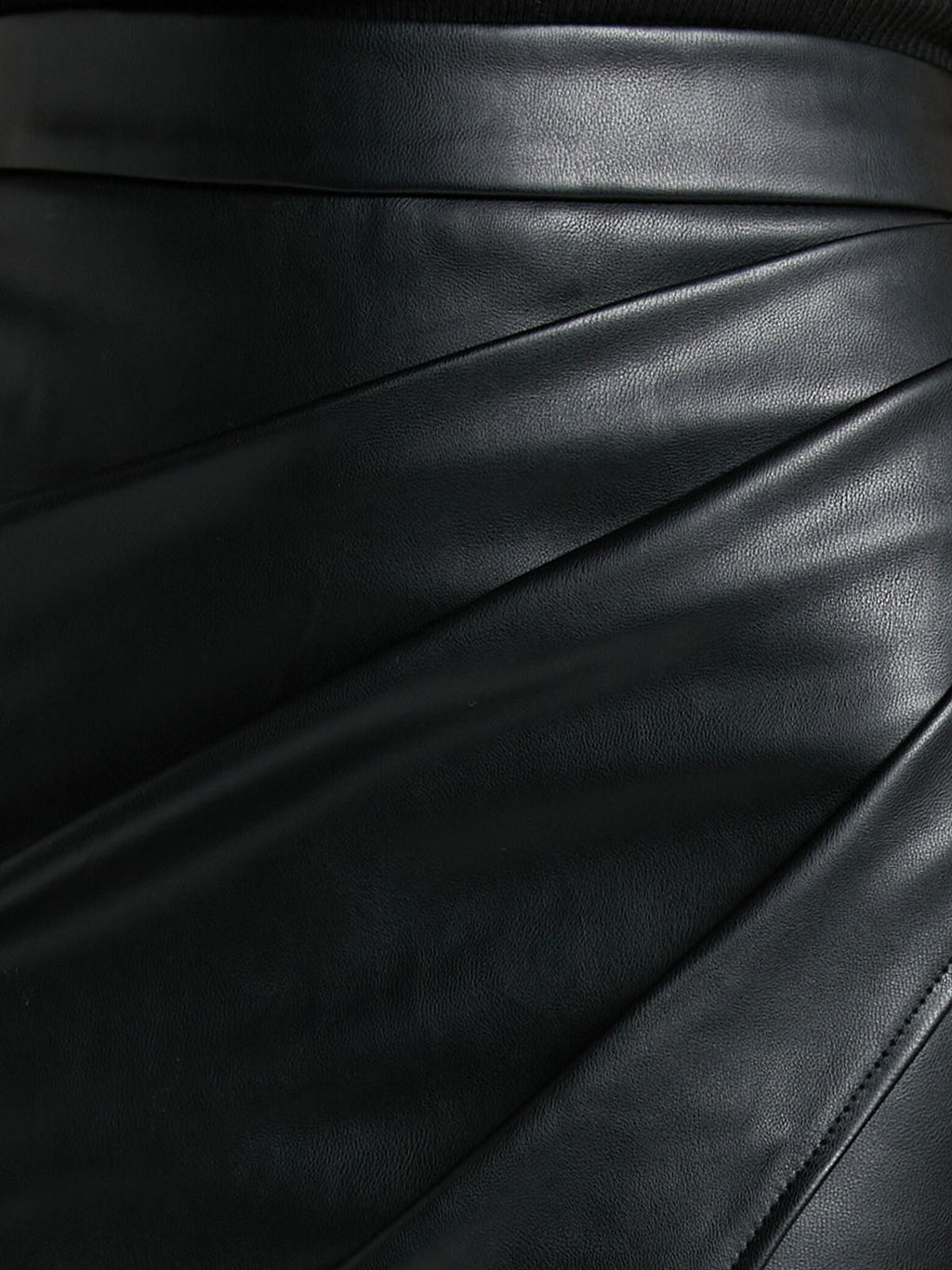 Faux Leather Wrap Skirt